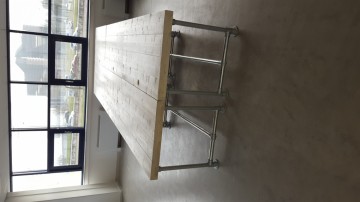 Steigerhouten tafel Steigerbuis